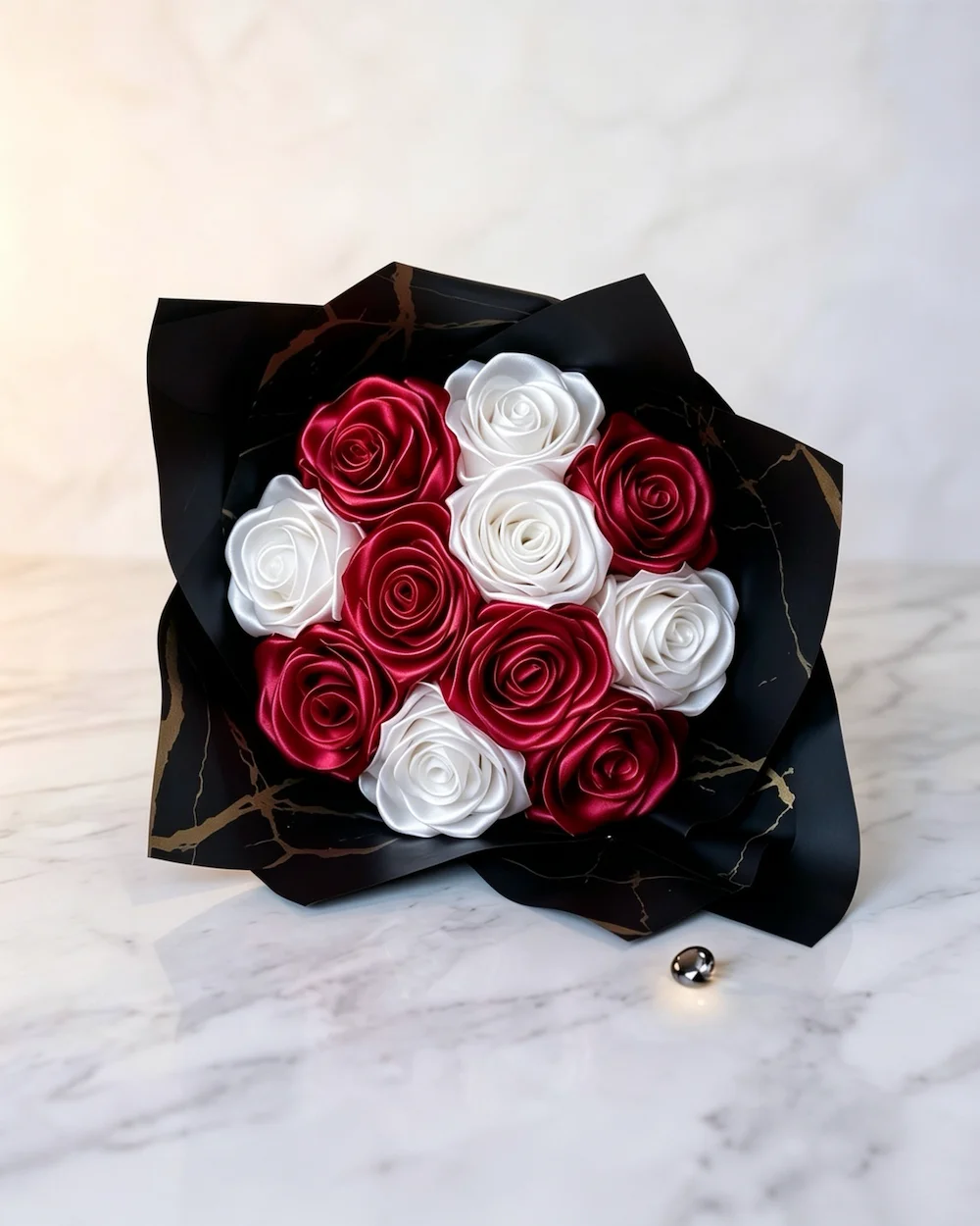 Velvet Vows Eternal Rose Ribbon Bouquet